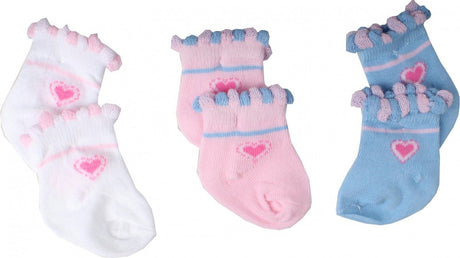 Chaussettes de poupée - 3 paires, 35-46 cm