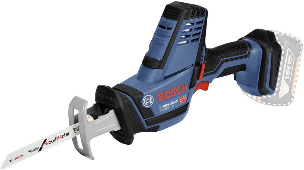Scie alternative sans fil Bosch blue gsa 18 v-li c | corps | sans piles ni chargeur - 06016a5004