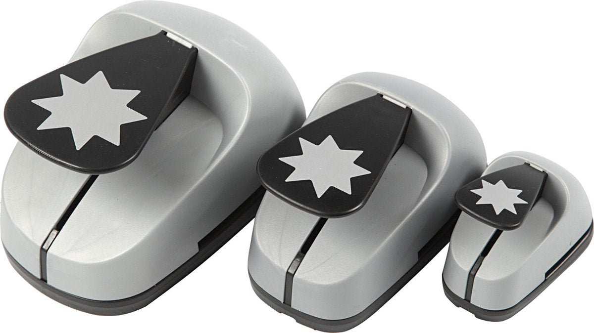Creativ Company Punching Set Graphic Star, 3e.