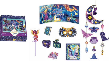 École de magie Janod - coffret multi-activités - réalisez 8 créations enchanteresses - activités sable, mosaïques, origami et bien plus encore ! - convient à partir de 7 ans