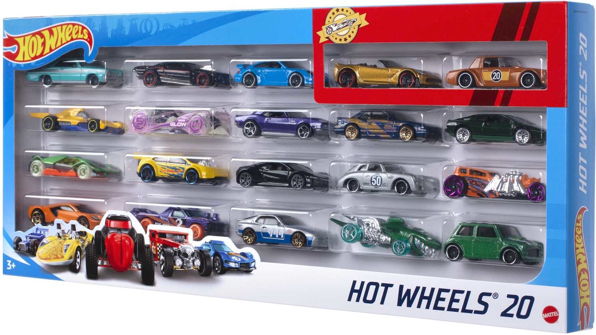 Hot Wheels moulé sous pression 20 voitures assorties