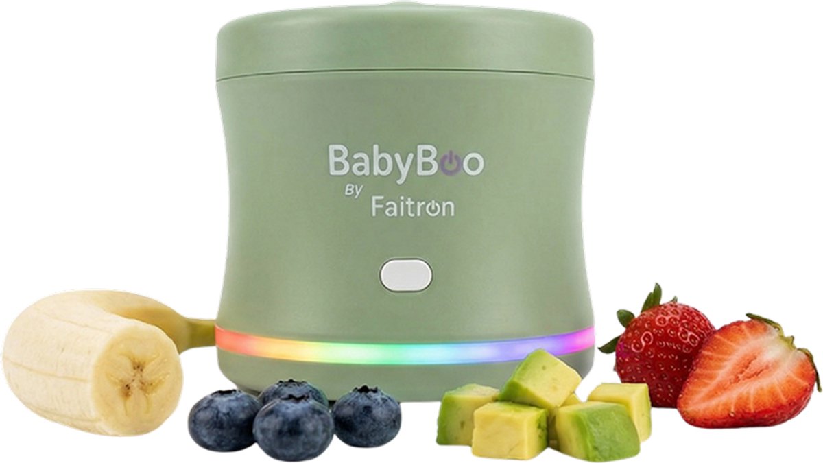 Faitron babyboo chauffe-plats - chauffe-plats portable pour bébé - contrôle intelligent de la température - chauffage en déplacement - design compact - vert