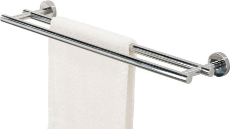 Tiger Boston - porte-serviettes double - sans perçage - perçage ou collage - acier inoxydable poli