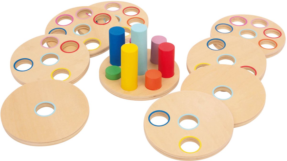 Small foot - jeu d'empilage en bois logisteck éducatif, 9 parties.