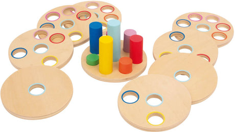Small foot - jeu d'empilage en bois logisteck éducatif, 9 parties.