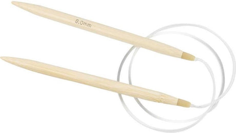 Aiguilles à tricoter rondes Creativ company, L: 80 cm, taille 8 mm, 1 pièce