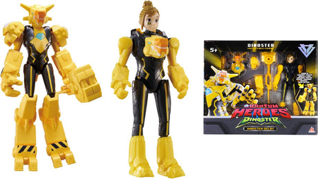 Héros quantiques dino star dino star - 2 figurines en 1 - transformez vos robots - 22cm - delby