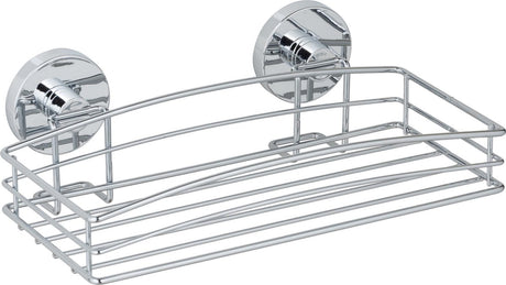 Wenko support de douche Vacuum-Loc chrome 26x15cm - panier de douche - fixation sans perçage