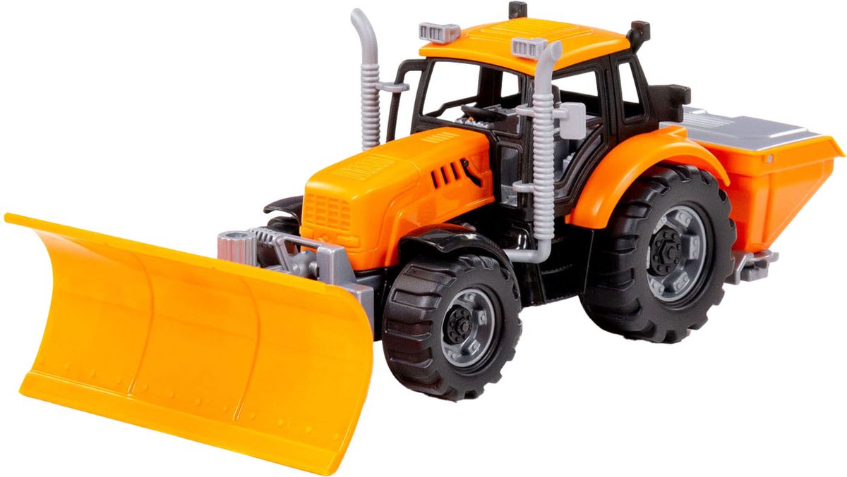 Tracteur Cavallino avec équipe de neige jaune, échelle 1:32