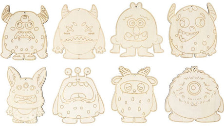 Entreprise créative https: www.ccobby.nl figurines-en-bois-échantillons-h-12-4-cm-épaisseur-3-mm-24-pièces-1-boîte