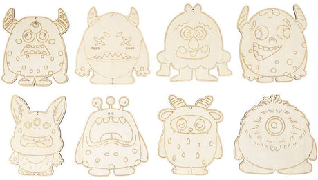 Entreprise créative https : www.ccobby.nl figurines-en-bois-échantillons-h-12-4-cm-épaisseur-3-mm-8-pièces-1-boîte
