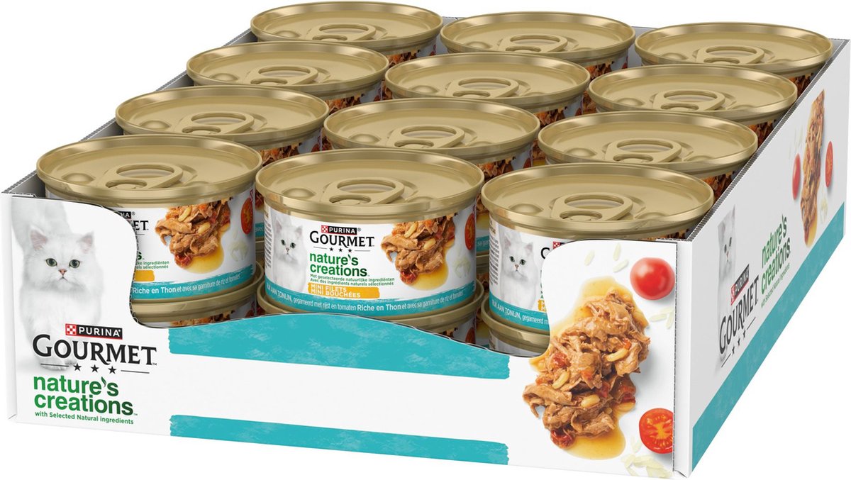 Gourmet nature's Creations - nourriture humide pour chats - thon - 24 x 85 g