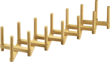 Égouttoir à vaisselle Westmark luigi - égouttoir à vaisselle pliable pour sécher les assiettes, tasses et verres, égouttoir pour l'évier - bambou, acier inoxydable
