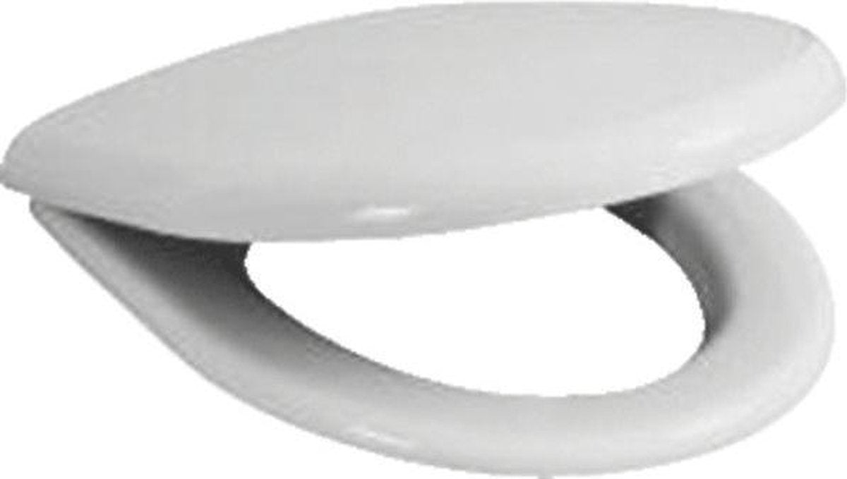 Abattant WC Plieger brussels - abattant WC de forme universelle - thermoplastique - blanc - avec couvercle - adapté aux toilettes 70cm