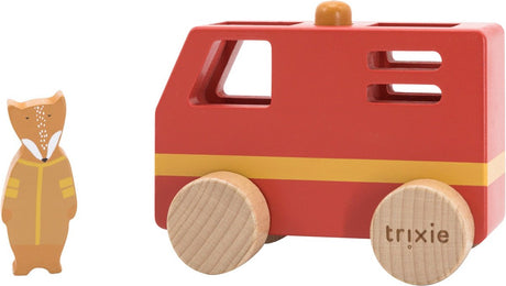 Trixie camion de pompiers animaux en bois petit