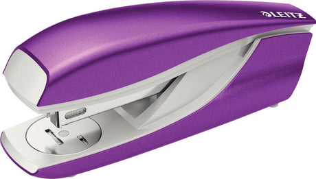 Agrafeuse Leitz wow - capacité d'agrafage de 30 feuilles - agrafes comprises - idéale pour le bureau à domicile - violet métallisé