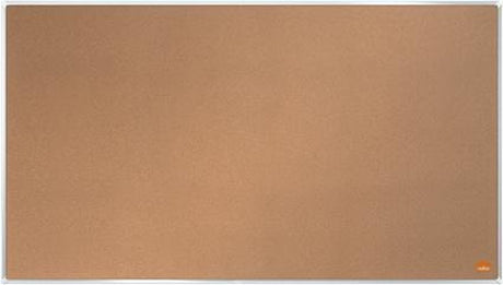 Tableau d'affichage pour tableau mémo grand écran Nobo impression pro en liège auto-cicatrisant - 710x400 mm - marron naturel - planificateur