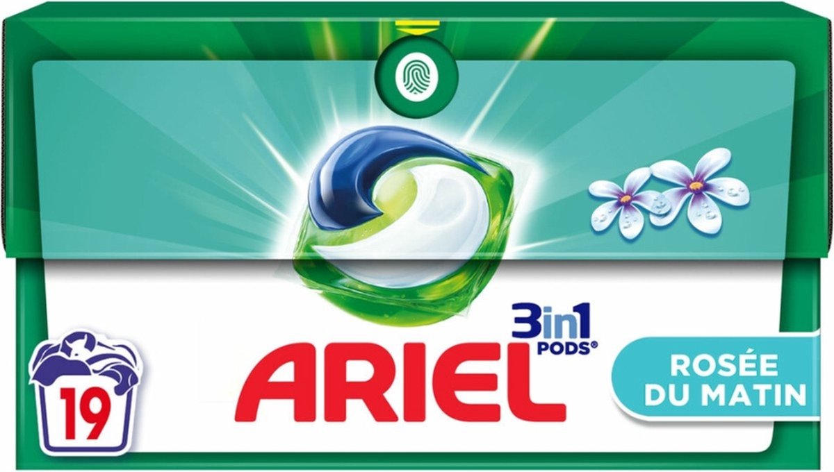 Ariel pods 3in1 19pcs rosée du matin | 2 pièces