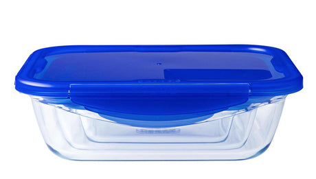 Pyrex - set de bols Cook Go de 7 pièces - verre borosilicate - bleu transparent