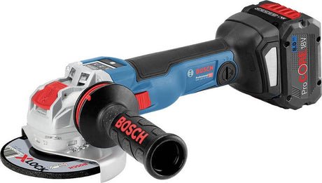 Meuleuse d'angle sans fil Bosch professional gwx 18v-10 sc 125mm x-lock 18v 5,5ah en l-boxx - 06017b0402