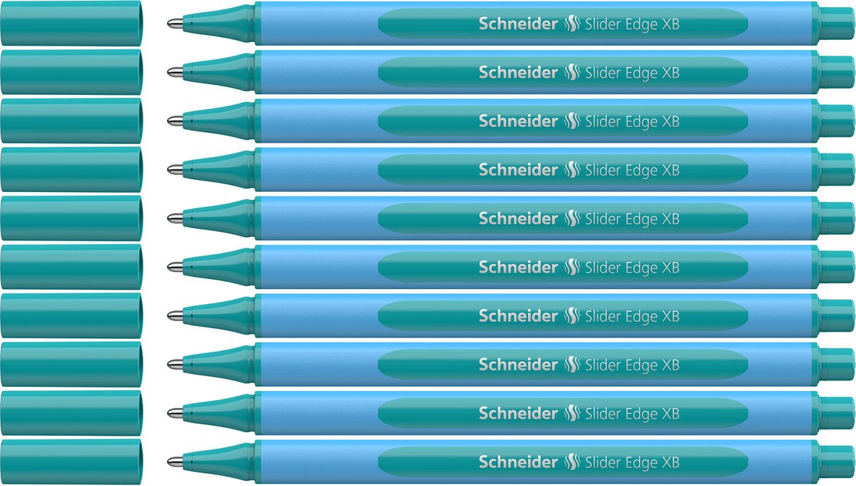 Schneider instruments d'écriture stylo à bille schneider - slider edge pastel - xb - pastel océan - 10 pièces - s-152234-10
