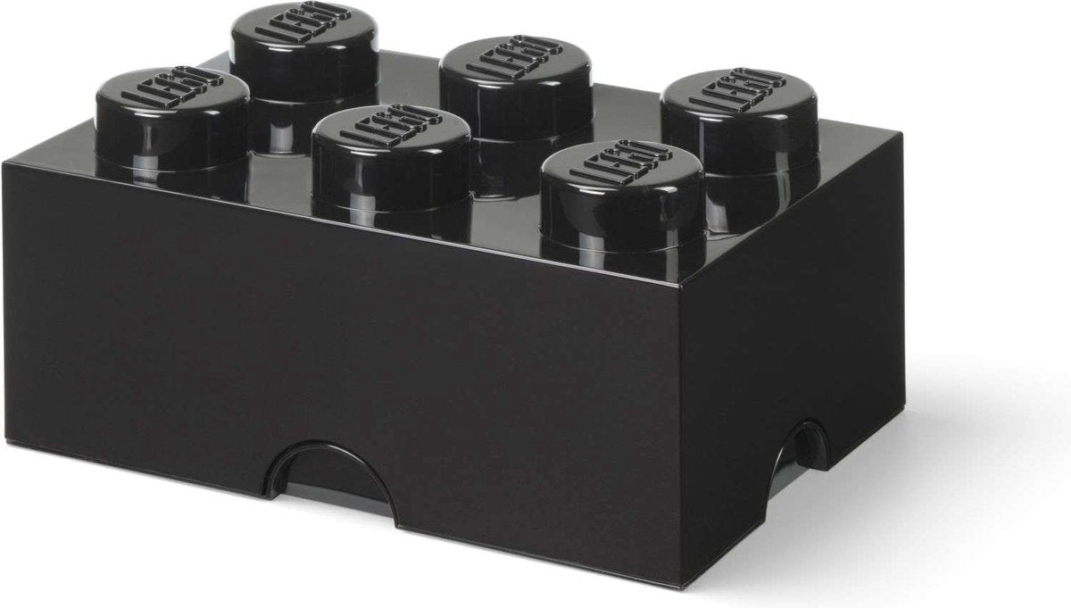 Lego - boîte de rangement brique 6 - nylon - noir
