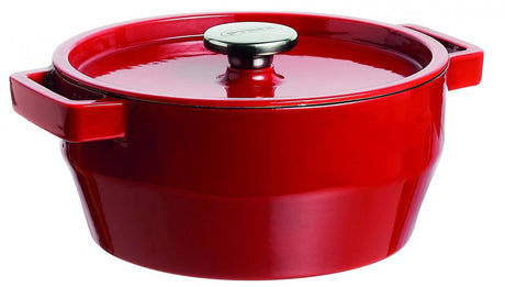 Cocotte Pyrex à cuisson lente - rouge - 20 cm - fonte