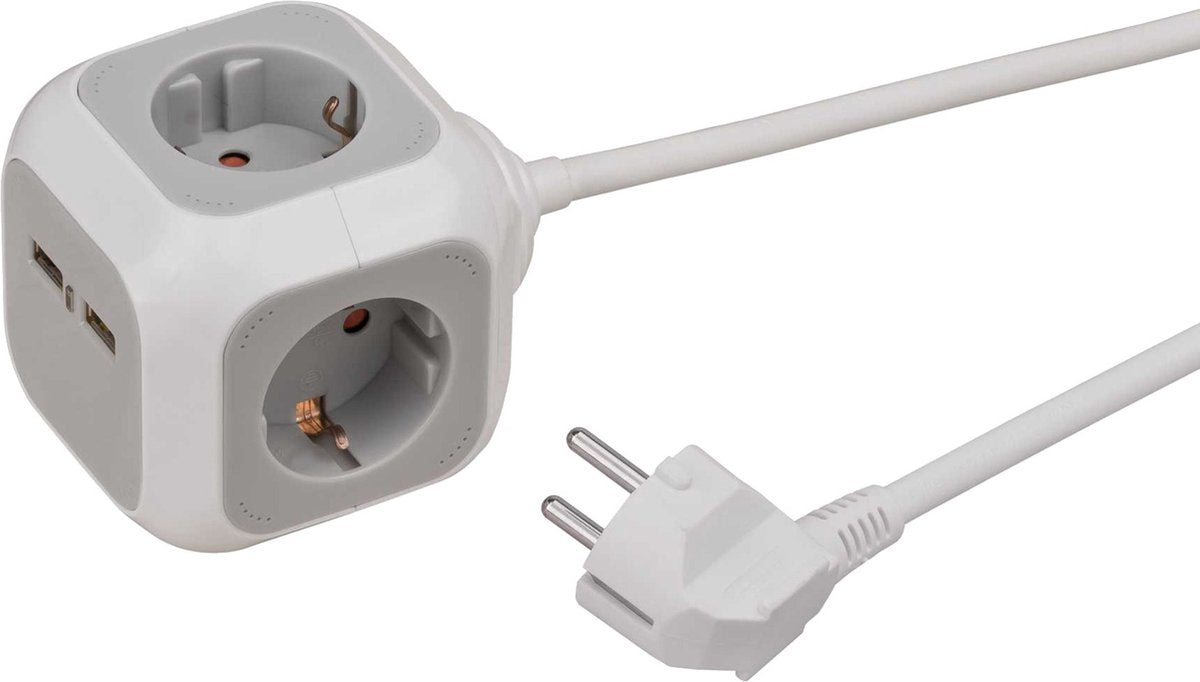 Bloc de prise de courant Brennenstuhl mehrfachverteiler alea avec chargeur USB