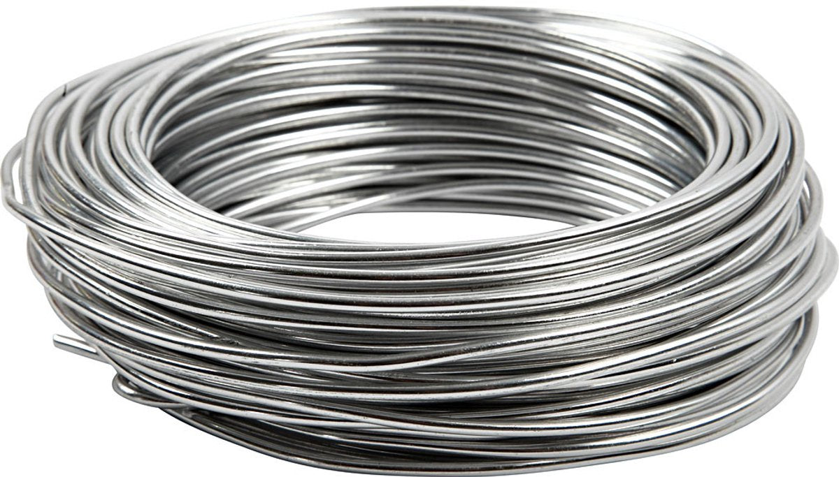 Creativ company fil alu, rond, épaisseur 3 mm, argent, 29 m 1 rouleau