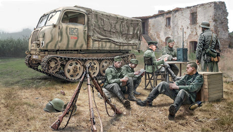 Italeri maquette véhicule militaire - 6549 steyr rso 01 avec soldats allemands en plastique - 1:35 - modélisme