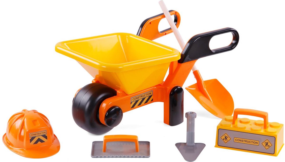 CAVALLINO WALLBARROW Jaune avec outils et casque, 6dlg.