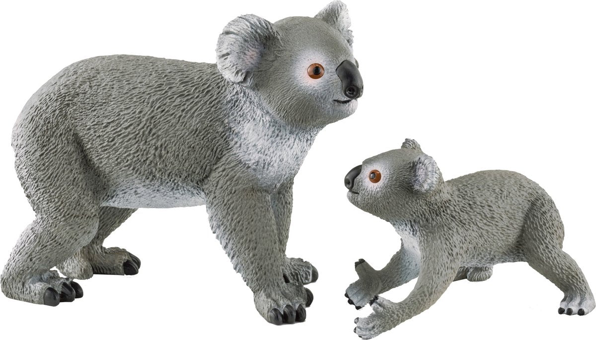 Schleich vie sauvage - koala mère et bébé - ensemble de figurines - jouets pour enfants pour garçons et filles - 3 à 8 ans - 42566