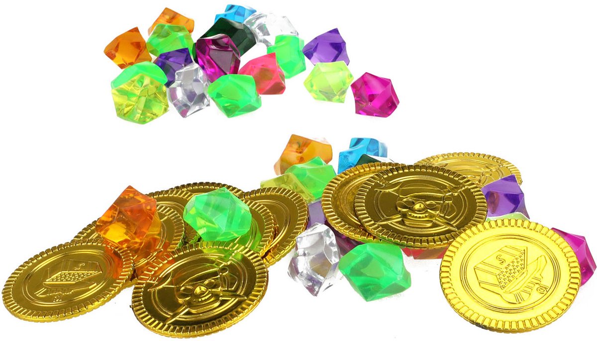 Toi Toys pièces de monnaie et diamants pirates