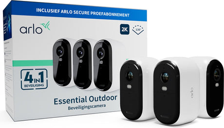 Caméra de sécurité extérieure sans fil Arlo essential 2k - 3 caméras IP