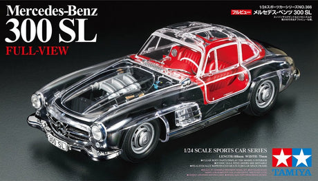 Tamiya modèle kit voiture - 24366 Mercedes-Benz 300sl - complètement transparent - version limitée en plastique - 1:24 - modèle kit