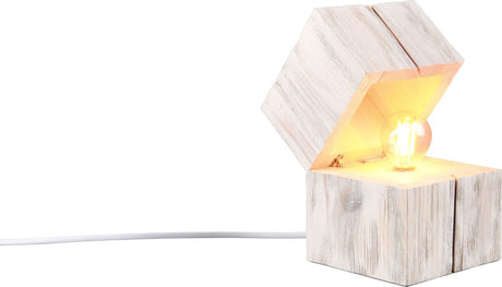 Trio trésor - lampe de table - blanc - incl. 1x e14 10w - interrupteur à cordon