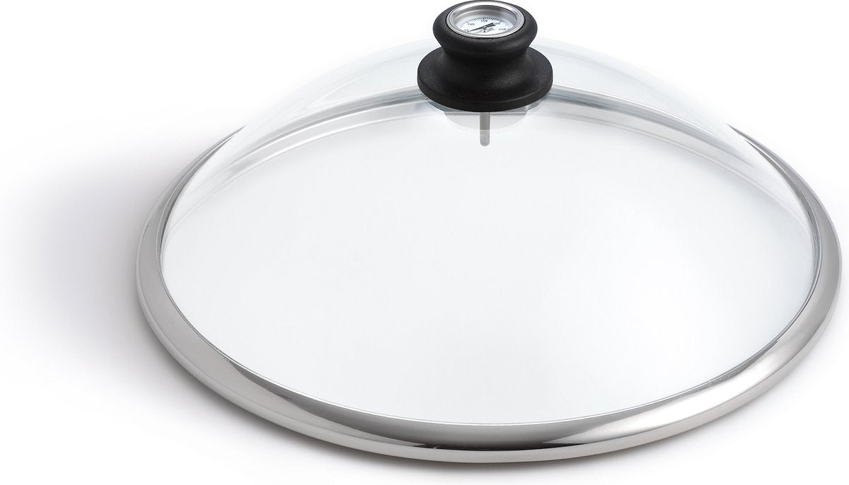 Lotusgrill glazen deksel voor classic ø350mm - met geïntegreerde thermometer
