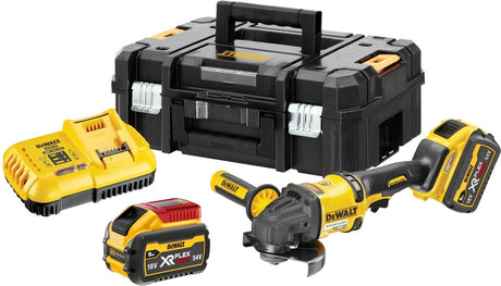 Meuleuse d'angle à batterie Dewalt dcg418x2 125mm 54v xr flexvolt 9.0ah en tstak