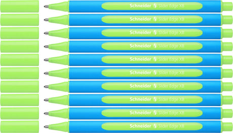 Instruments d'écriture Schneider stylo à bille Schneider - bord coulissant - xb - vert clair - 10 pièces - s-152211-10