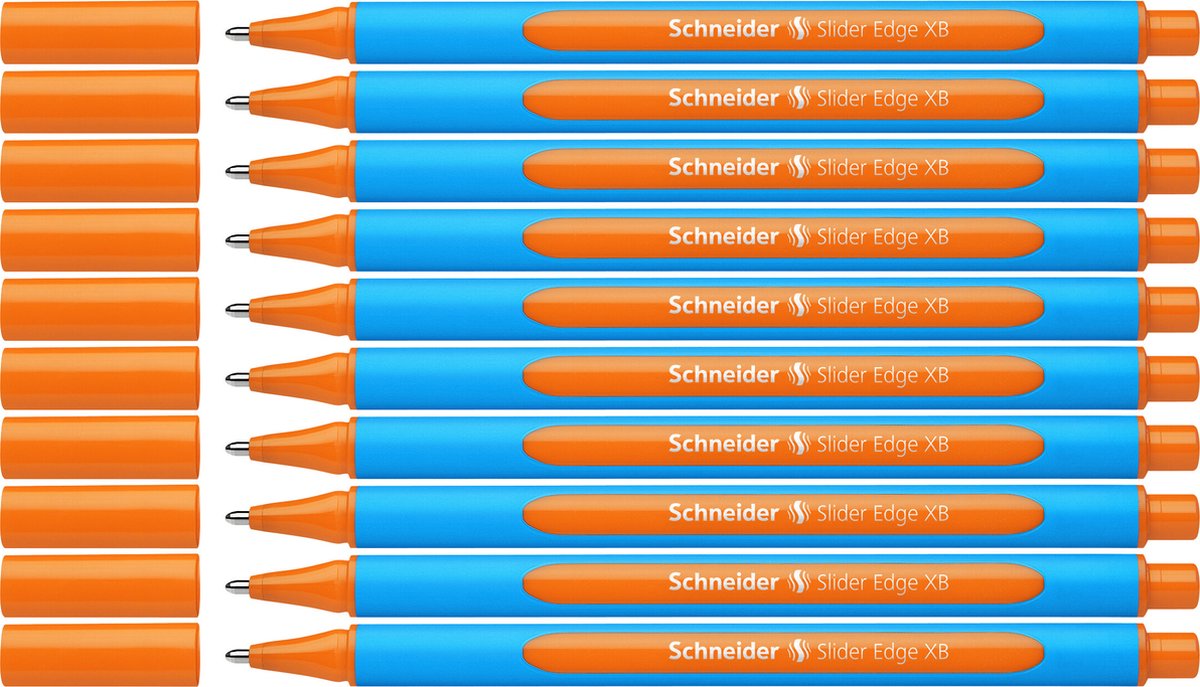 Instruments d'écriture Schneider stylo à bille Schneider - bord coulissant - xb - orange - 10 pièces - s-152206-10