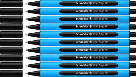 Schneider instruments d'écriture stylo à bille Schneider - bord coulissant - xb - noir - 10 pièces - s-152201-10