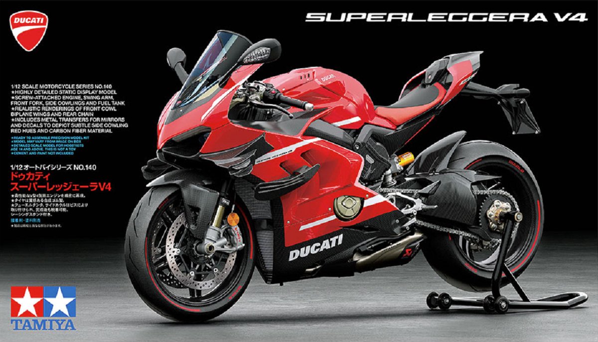 Tamiya maquette véhicule militaire - 14140 ducati superleggera v4 plastique - 1:12 - modélisme