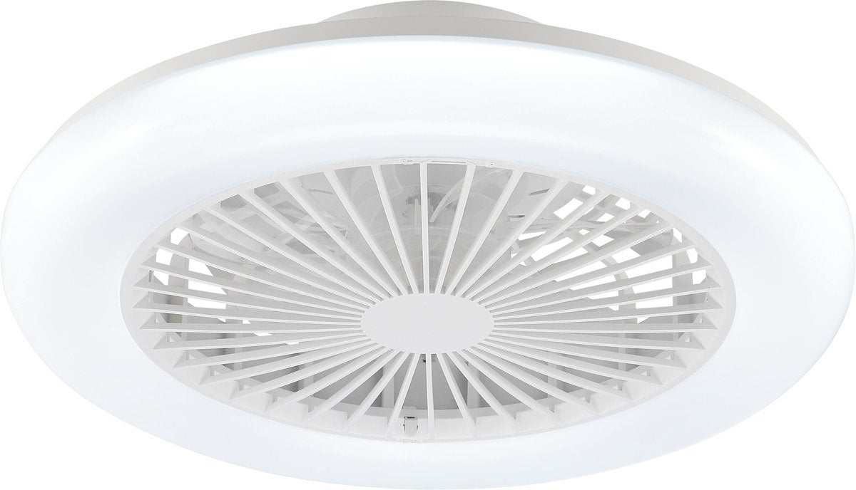 Brilliant montero - ventilateur de plafond - led 20w - cct - 2700k-6500k - dimmable - télécommande - blanc