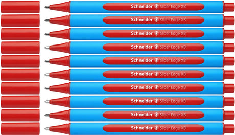 Schneider writing instruments stylo à bille schneider - slider edge - plume xb - couleur d'écriture rouge - boîte 10 pièces