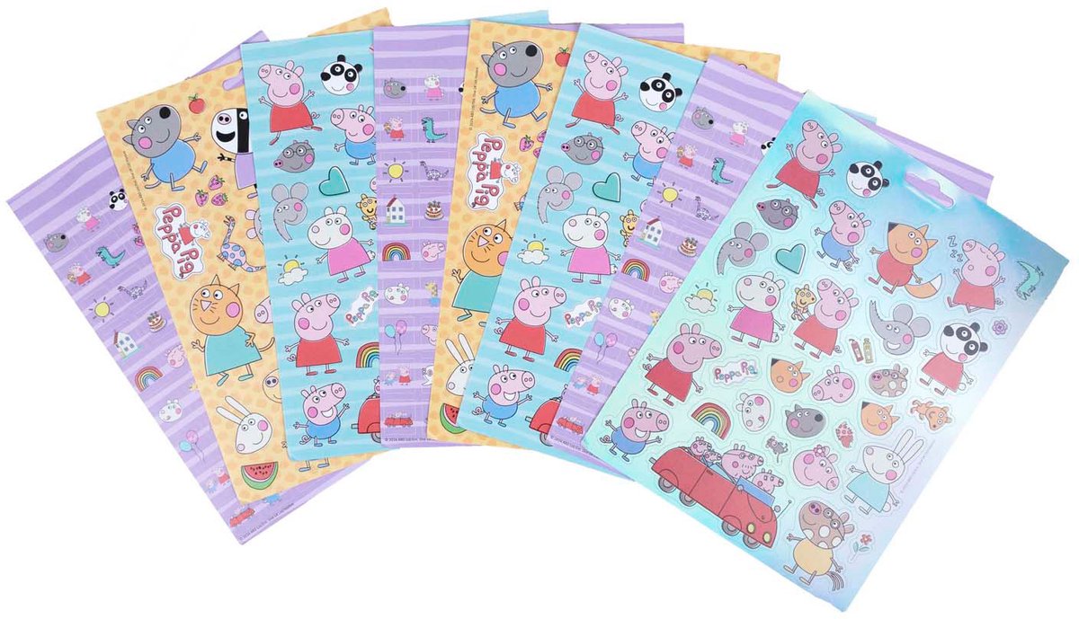 Livre d'autocollants Undercover Peppa Pig avec 8 feuilles