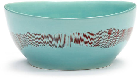 Serax - fête ottolenghi - bol s - bleu azur rouge - 16 ø - 4 pièces