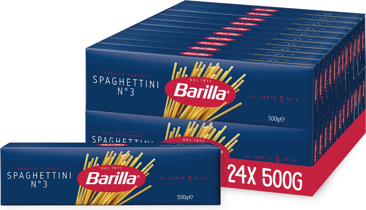 Spaghettini Barilla - italien traditionnel - pâtes - 24 x 500g