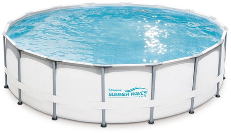 Piscine à cadre Summer Waves ronde - ⌀488 x 122 cm - piscines - avec pompe de filtre à sable - échelle - couverture - tapis de sol - kit d'entretien