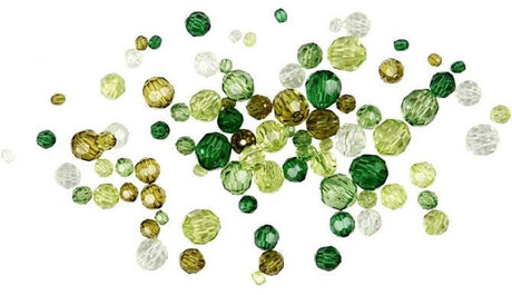 Creativ Company Facet Perles mélangez des paillettes vertes, 45 grammes