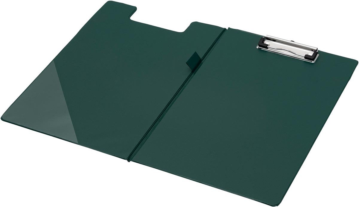 Porte-bloc Q-connect a4 vert avec pince - PVC